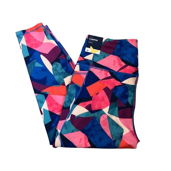 New Old Navy Powersoft Colorful 7/8 Ankle High Rise Leggings Size XL - Picture 1 of 6